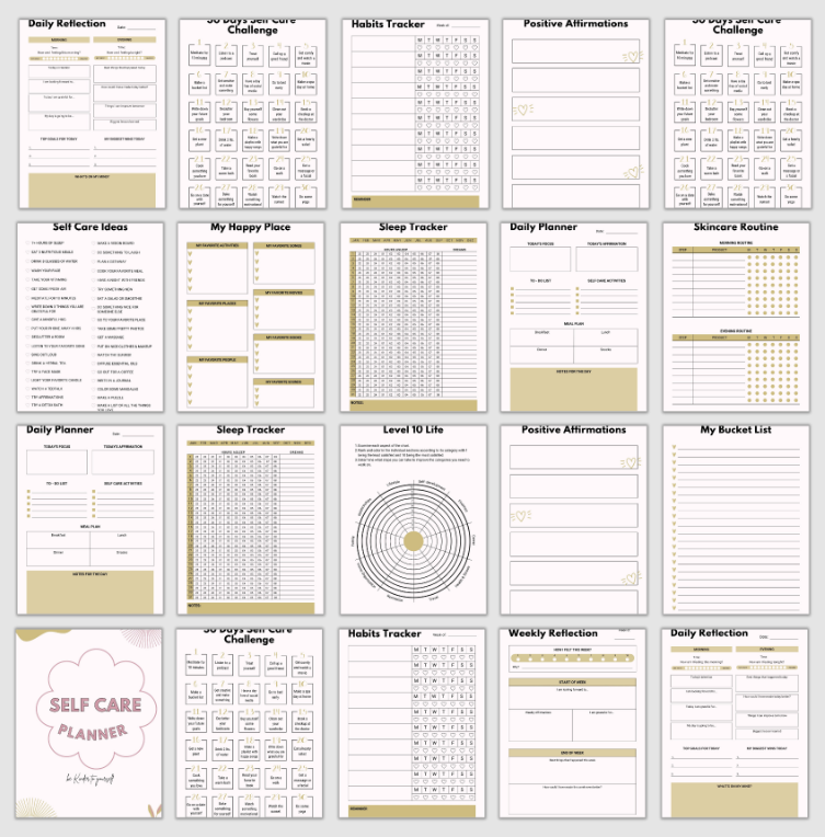 Self Care Planner and Journal